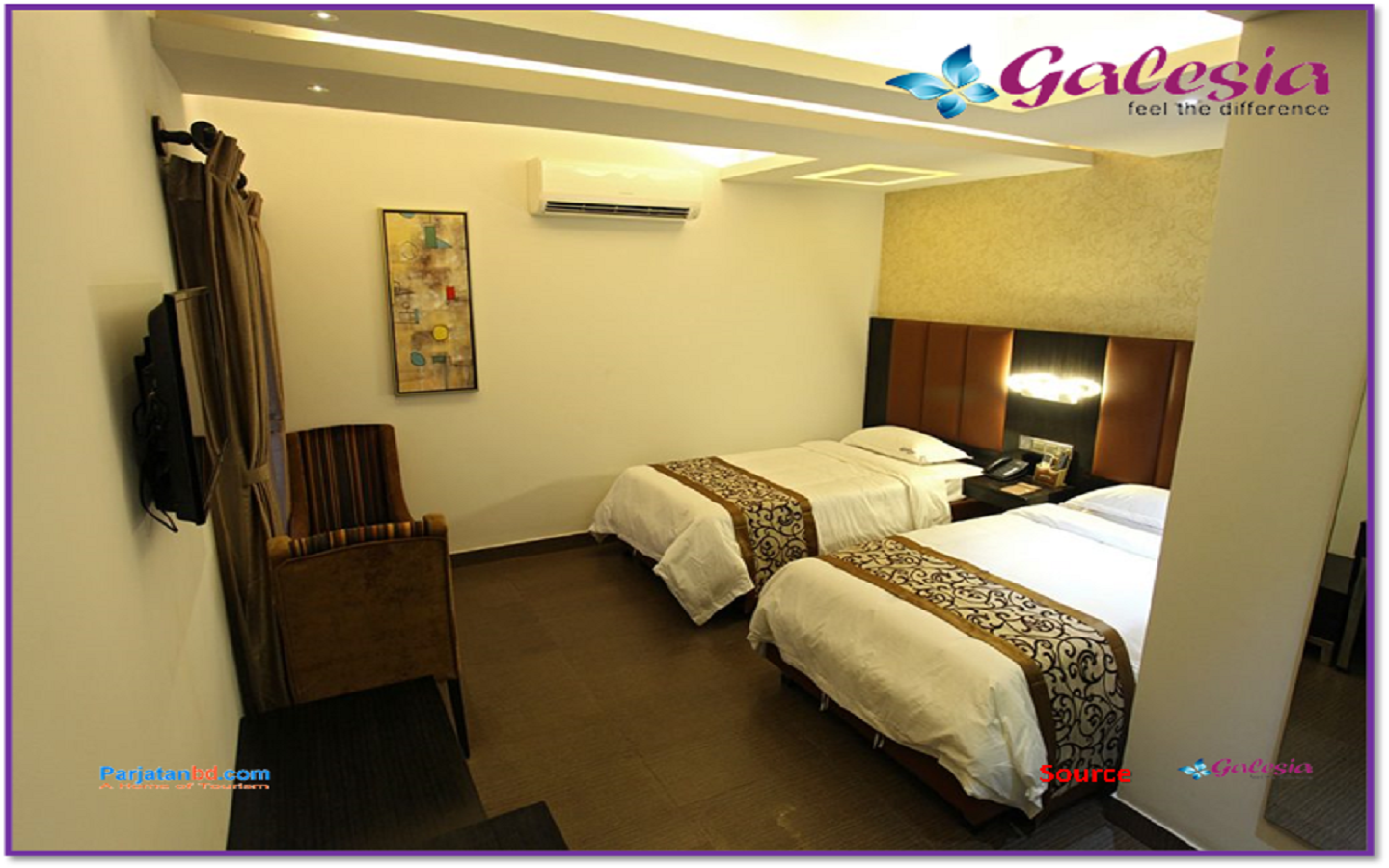 Room Deluxe Twin -1, Galesia Hotel & Resort ltd., Banani