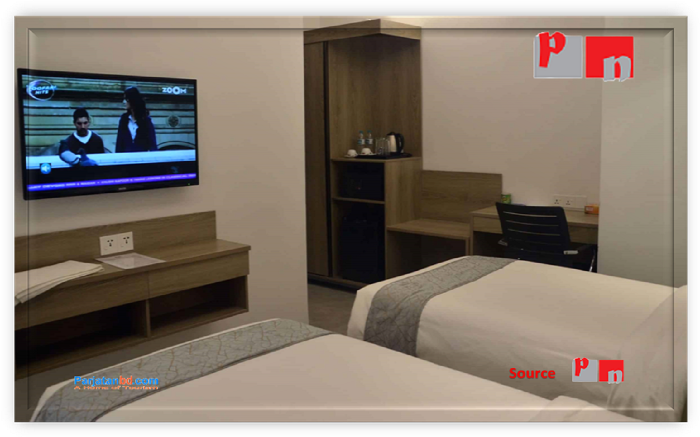 Room Deluxe Twin Room -1, Priyo Nibash Stylish Residential Hotel, Kawranbazar