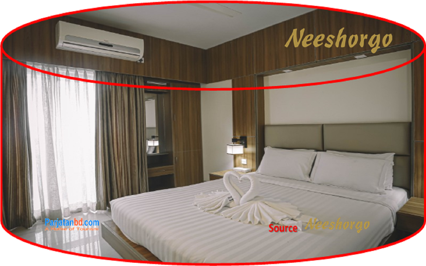 Room Honeymoon Couple Suite -1, Neeshorgo Hotel & Resort Ltd.