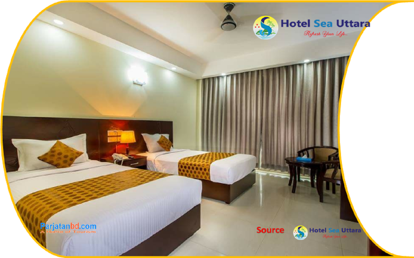 Room Deluxe Twin -1, Hotel Sea Uttara