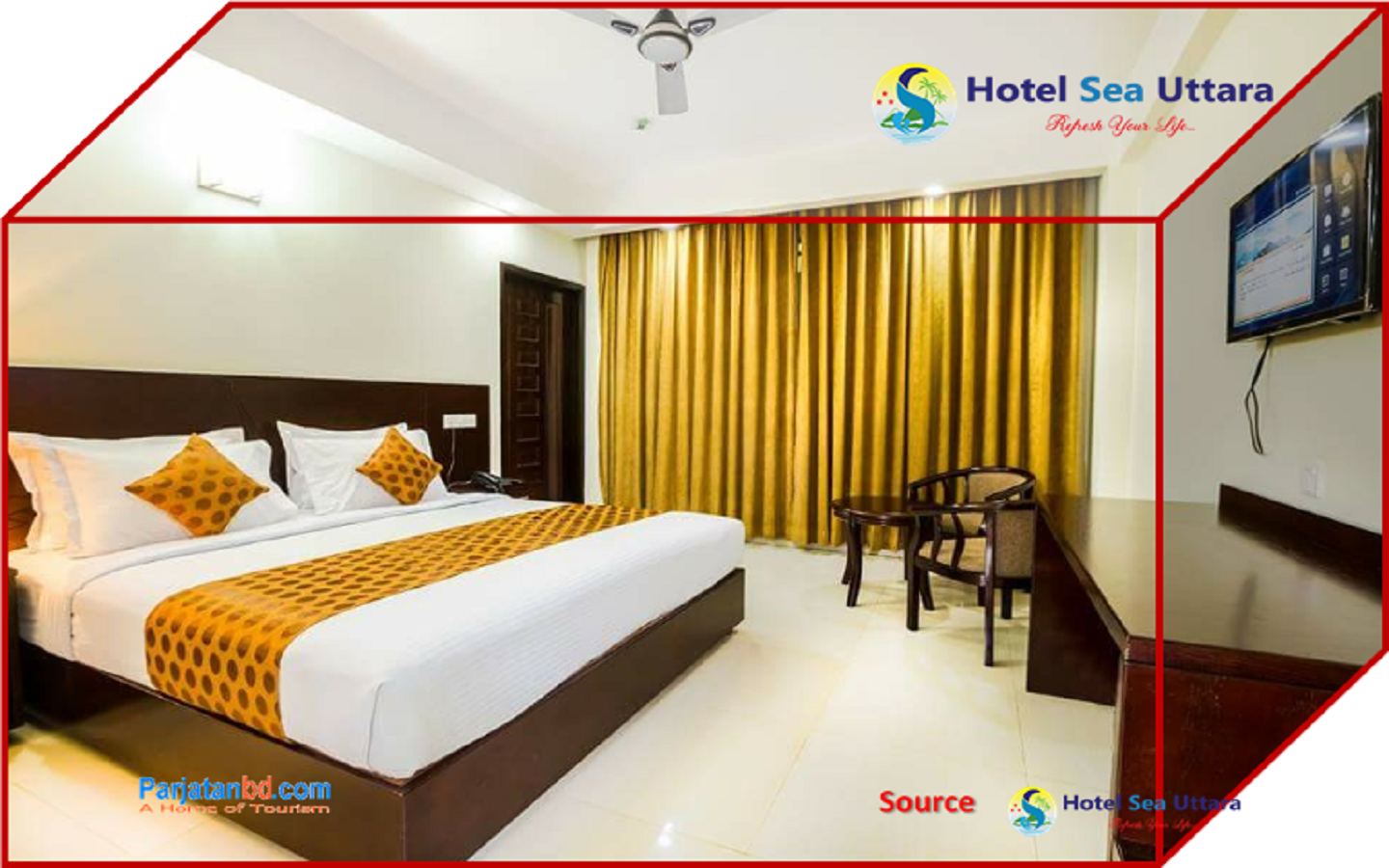 Room Deluxe Double King -1, Hotel Sea Uttara