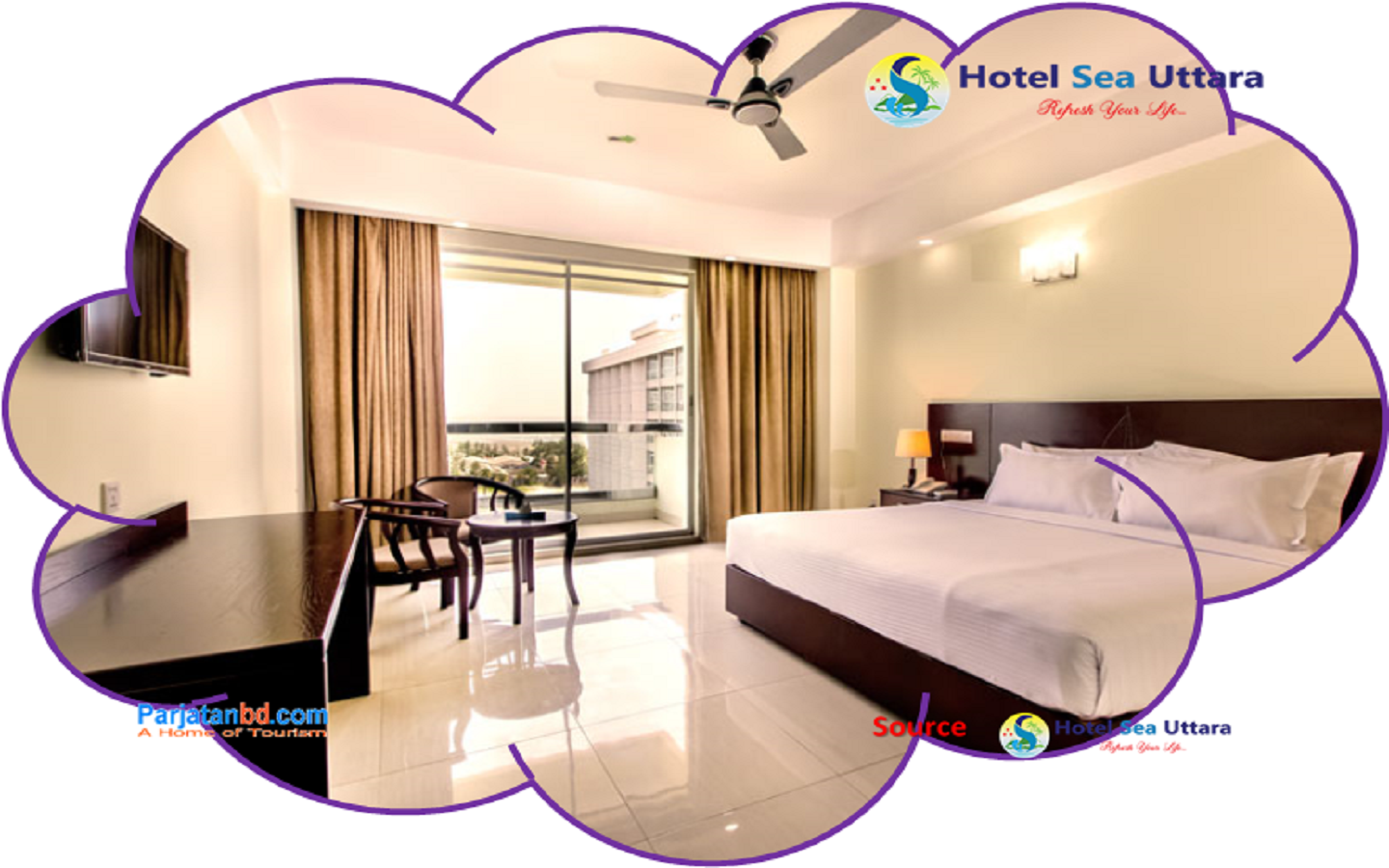 Room Deluxe Triple -1, Hotel Sea Uttara