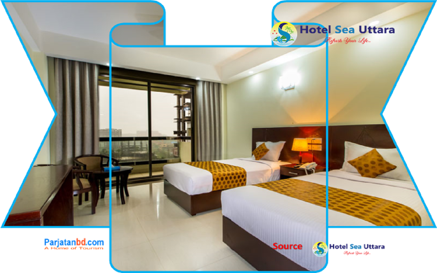Room Premier Twin (Sea View) -1, Hotel Sea Uttara