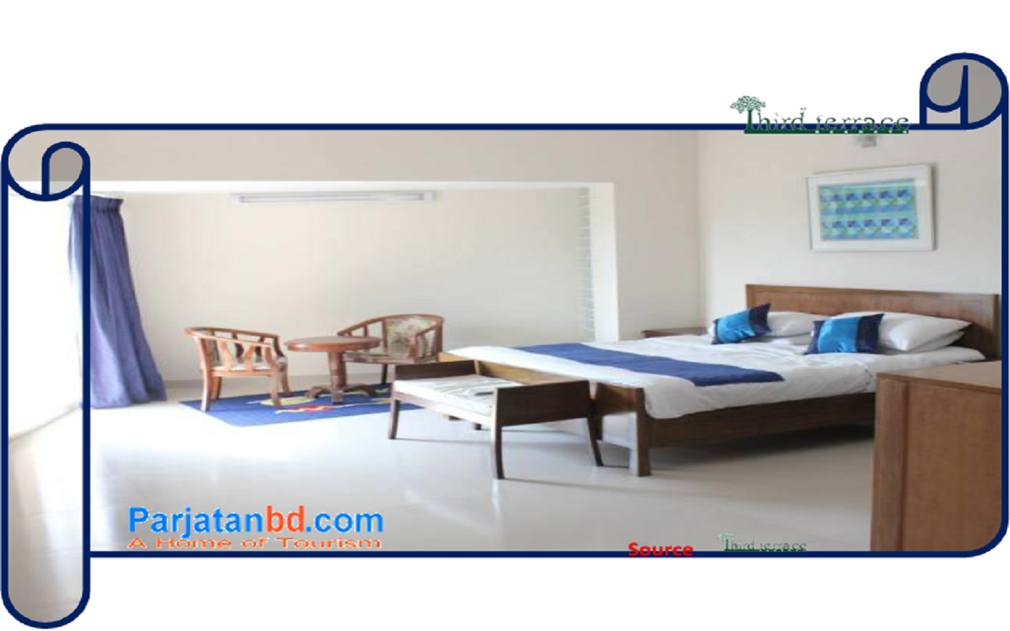 Room Queen Size Bed -1, Third Terrace Resorts, Gazipur