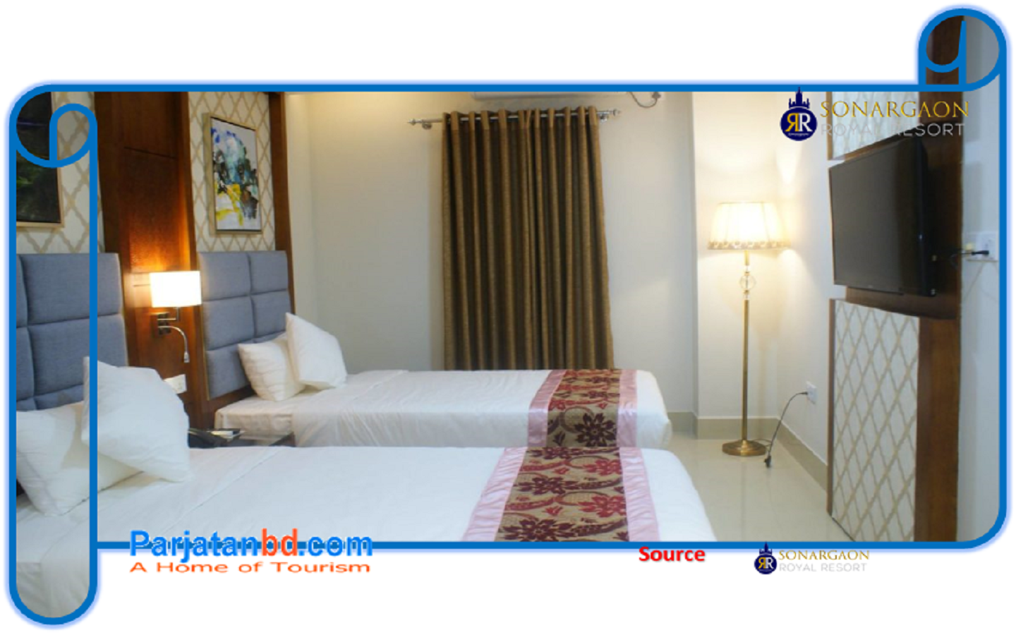 Room Deluxe (Twin) -1, Sonargaon Royal Resort, Munshiganj